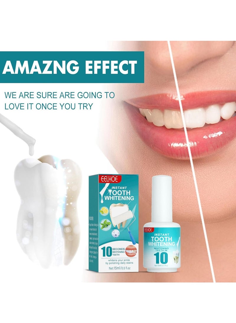 Tooth Paint Instant Whitening Paint for Teeth Teeth Whitening Gel Paint Polish Removing Stains and Bad Breath Cleaning Oral Care (1pc)
