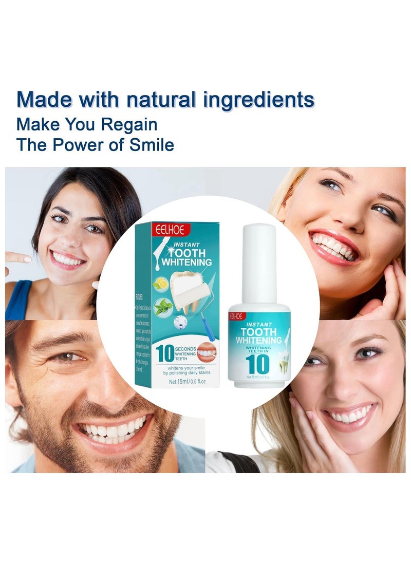 Tooth Paint Instant Whitening Paint for Teeth Teeth Whitening Gel Paint Polish Removing Stains and Bad Breath Cleaning Oral Care (1pc)