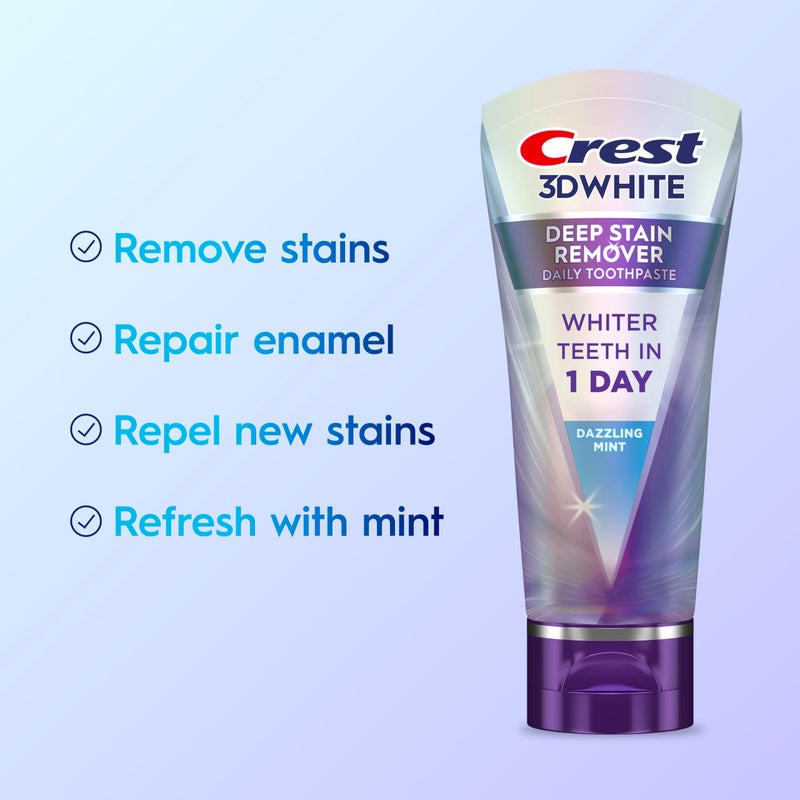 Crest 3DWhite Brilliance Deep Stain Remover Dazzling Mint Toothpaste - 2.1oz - Image 2