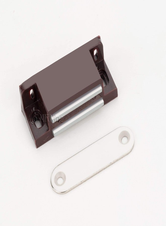 Nixnine Plastic Heavy-Duty Door Catcher, Magnetic Stopper, Cabinet, Drawer, Cupboard, Dresser (5.5cm x 3cm x 1.5cm - Brown) Pack of 5 - Image 4