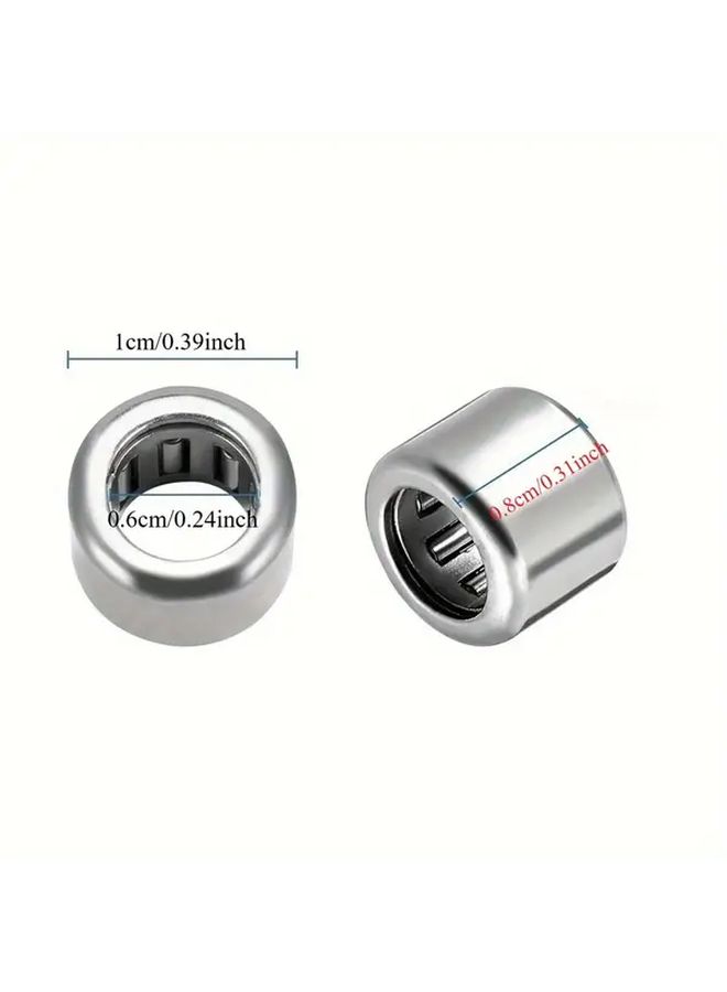 HK0608 Spherical Drained Cup Needle Roller Bearings 10pcs 10x8x6mm Silvery For Transmission Equipment - Image 2