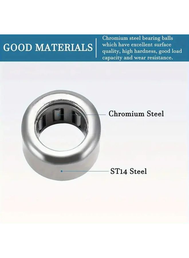 HK0608 Spherical Drained Cup Needle Roller Bearings 10pcs 10x8x6mm Silvery For Transmission Equipment - Image 5