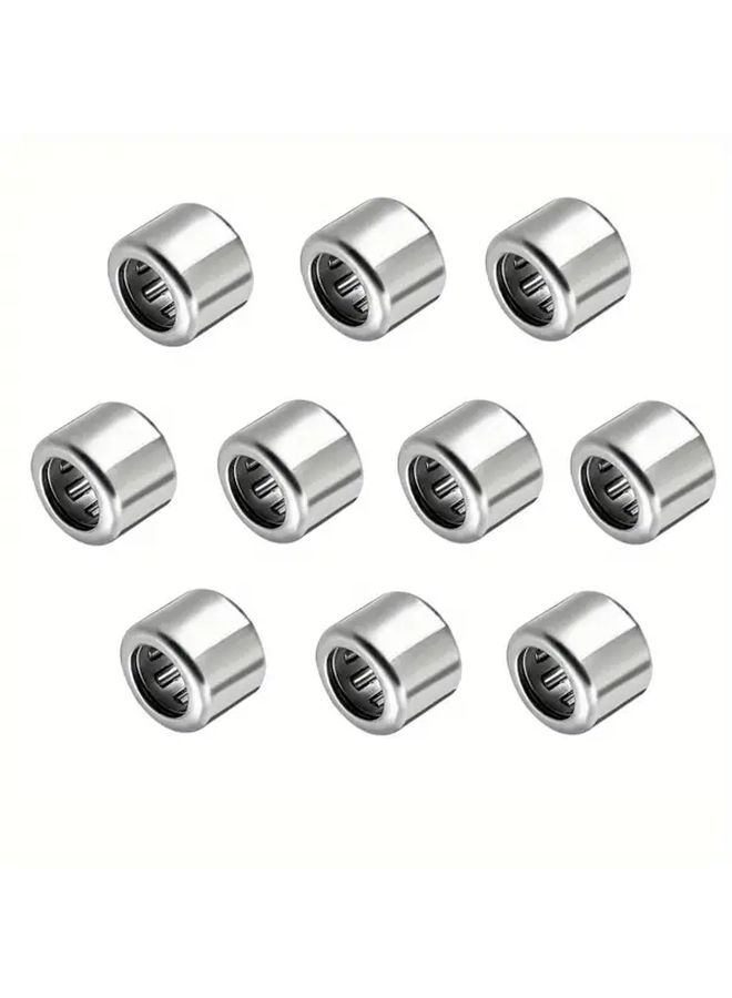 HK0608 Spherical Drained Cup Needle Roller Bearings 10pcs 10x8x6mm Silvery For Transmission Equipment - Image 1