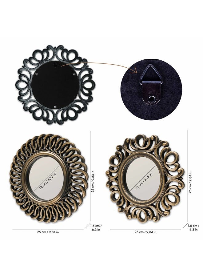 BONNYCO Decorative Wall Mirrors Pack of 3 Ideal Decorative Mirrors for Home, Bedroom and Living Room | Round Wall Mirrors Original Gifts for Women | Wall Decoration - Image 4