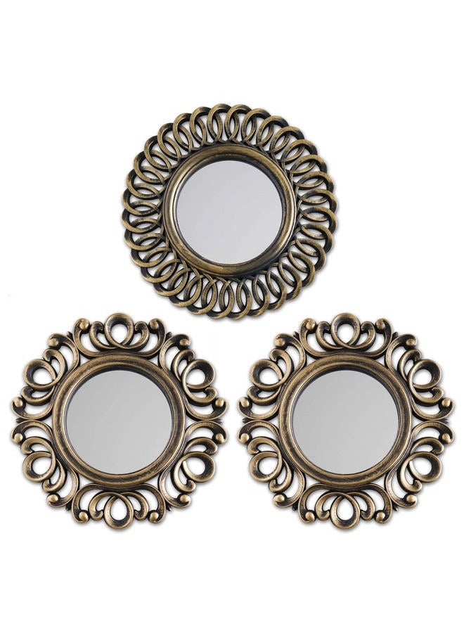 BONNYCO Decorative Wall Mirrors Pack of 3 Ideal Decorative Mirrors for Home, Bedroom and Living Room | Round Wall Mirrors Original Gifts for Women | Wall Decoration - Image 1