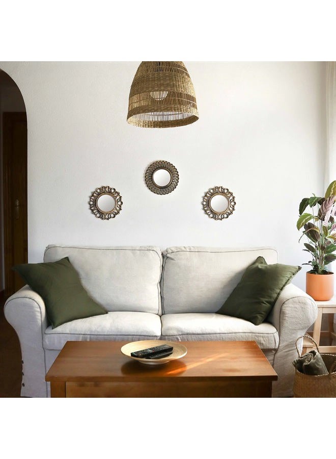BONNYCO Decorative Wall Mirrors Pack of 3 Ideal Decorative Mirrors for Home, Bedroom and Living Room | Round Wall Mirrors Original Gifts for Women | Wall Decoration - Image 5