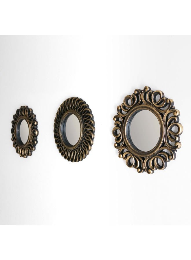 BONNYCO Decorative Wall Mirrors Pack of 3 Ideal Decorative Mirrors for Home, Bedroom and Living Room | Round Wall Mirrors Original Gifts for Women | Wall Decoration - Image 3
