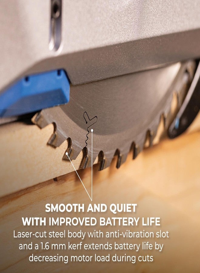 Kreg Adaptive Cutting System 48-Tooth Saw Blade - Carbide-Tipped Circular Blade - Smooth Cutting for Woodworking & Panel Projects - Laser-Cut Steel Body & Anti-Vibration Slots - KSBACS40TK - Image 4