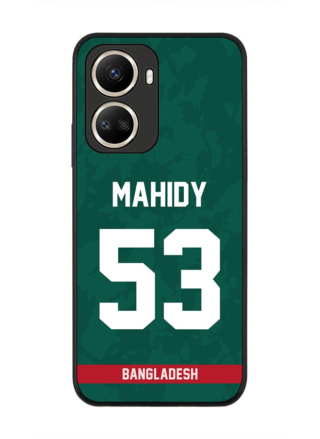 Stylizedd - Rugged Black Edge Case for Huawei nova 10 SE, Slim fit Soft Case Flexible thin Cover - Player Name - Mehidy Hasan Miraz, Jersey Number- 53 - Image 1