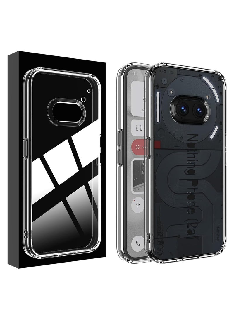 الغطاء متوافق مع Nothing Phone 2a 2024، غطاء أمامي سيليكون مرن فائق الرقة وخفيف الوزن + غطاء خلفي من الأكريليك الشفاف لـ Nothing Phone 2A. - Image 1