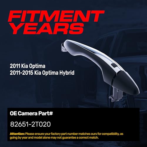 Master Tailgaters Exterior Door Handle BlackChrome Replacement for Kia Optima 2011 Optima Hybrid 20112015 OE Part 826512T020 Front Right Passenger Side - Image 3