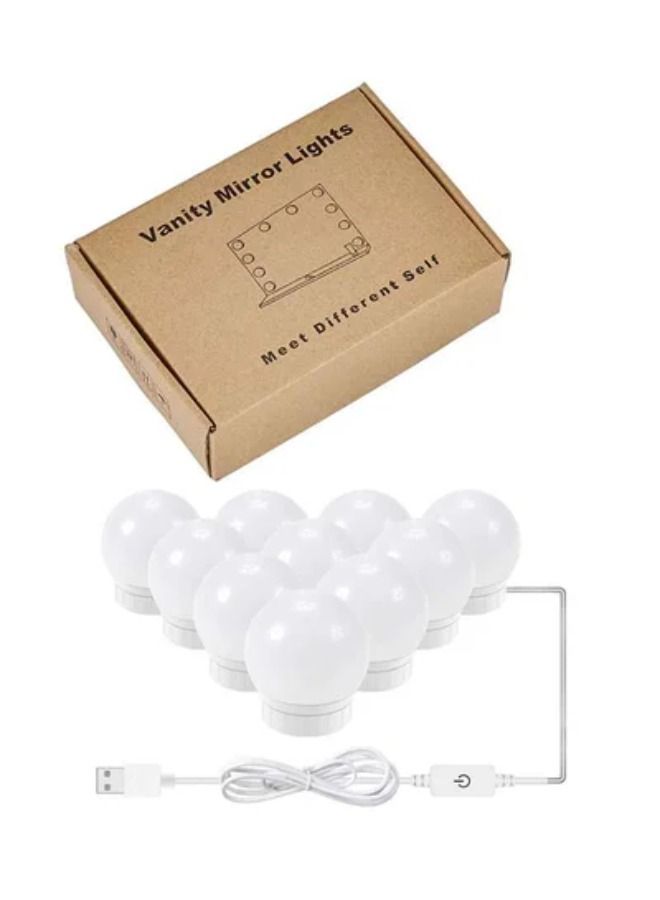 SHOPI 10-LED Stepless Dimmable Vanity Mirror Light Bulb For Dressing Table White - Image 2