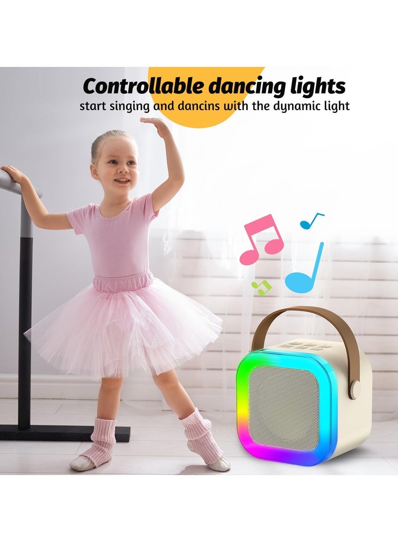 General Kids Karaoke Microphone Machine Toy, 4-12 Years Old Girls  Birthday Gift for Girls, Karaoke Toys Gifts for Girls Ages 4, 5, 6, 7, 8, 9, 10, 12 +Year Old Birthday Party. (Beige)  - Image 3