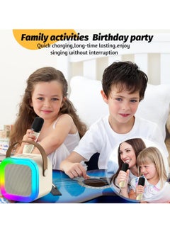 General Kids Karaoke Microphone Machine Toy, 4-12 Years Old Girls  Birthday Gift for Girls, Karaoke Toys Gifts for Girls Ages 4, 5, 6, 7, 8, 9, 10, 12 +Year Old Birthday Party. (Beige)  - Image 5