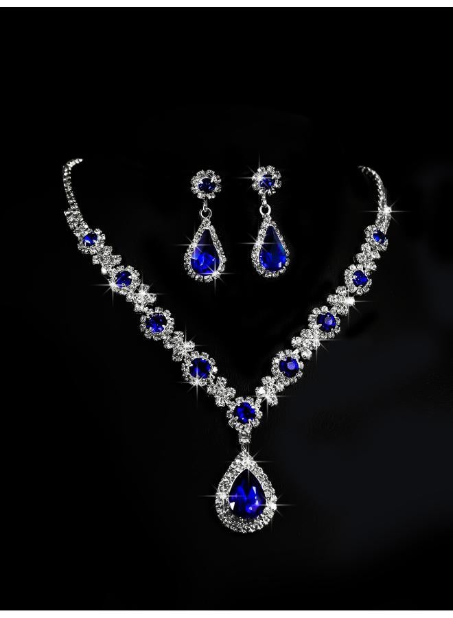 Europe And The United States Necklace Suit Earrings Jewelry Suit Banquet Dress Chain Fashion Joker Bridal Jewelry