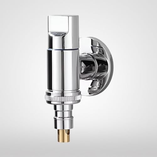 Spazio SmartBuy Washing Tap Silver|Laundry Faucet | Washing Machine Facuet (Pack of 1) for Washing Machine/Bathroom Taps with Wall Flange Nozzle Cock Faucet - Image 1