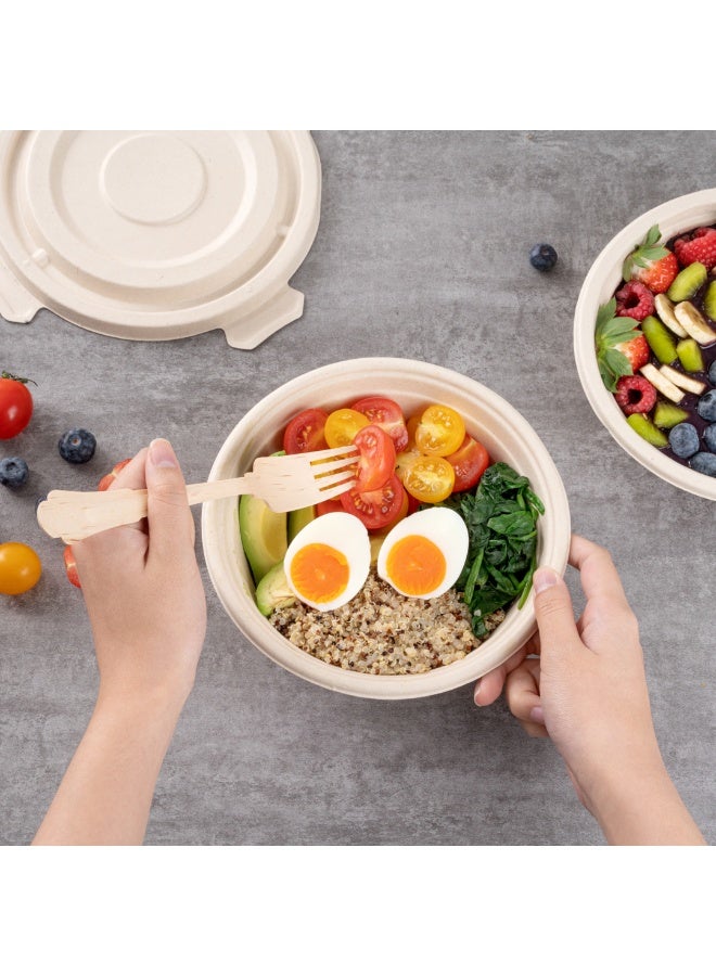 Restaurantware 7.9 Inch Disposable Wooden Forks, 500 Eco-Friendly Forks - Baroque Style, Durable, Natural Wood DurableForks, Splinter-Free, Cutlery For Parties Or Catering - Image 5