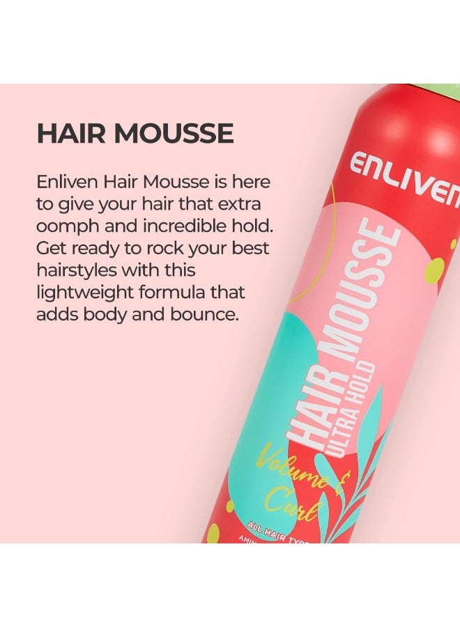 ENLIVEN Hair Mousse Ultra Hold Spray - 300ml - Image 3