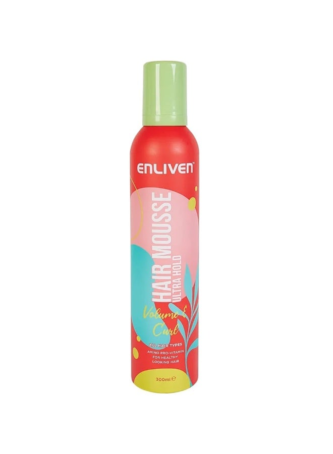 ENLIVEN Hair Mousse Ultra Hold Spray - 300ml - Image 1