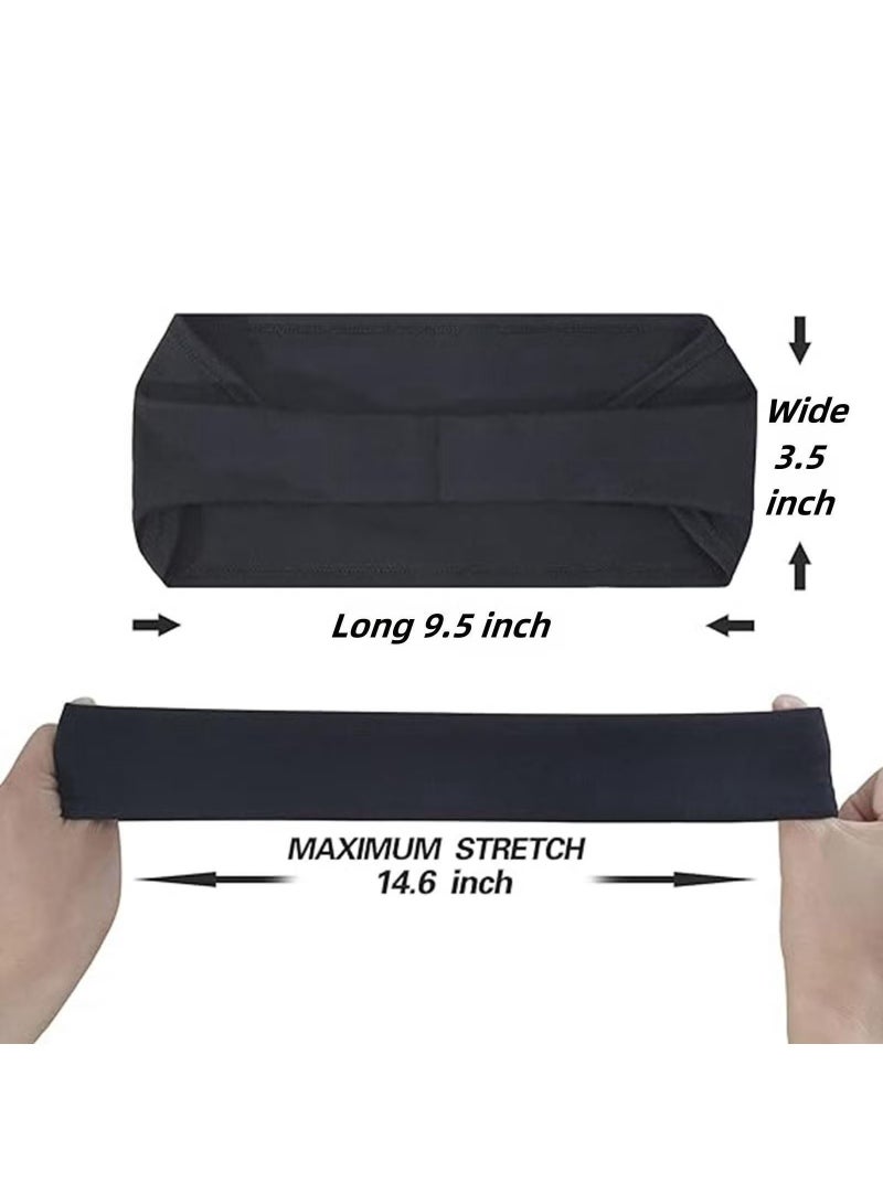 Generic 5Pack Mens Women Running Headband,Mens Sweatband Sports Headband for Running,Cycling,Basketball,Yoga,Fitness Workout Stretchy Unisex Hairband  - Image 2