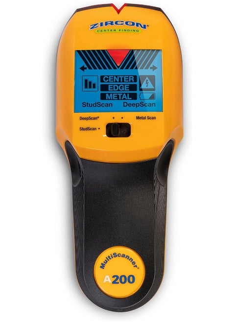 Zircon Multiscanner A200 Electronic Wall Scanner/Metal Detector/Live AC Wire Detection With SpotLite Pointer