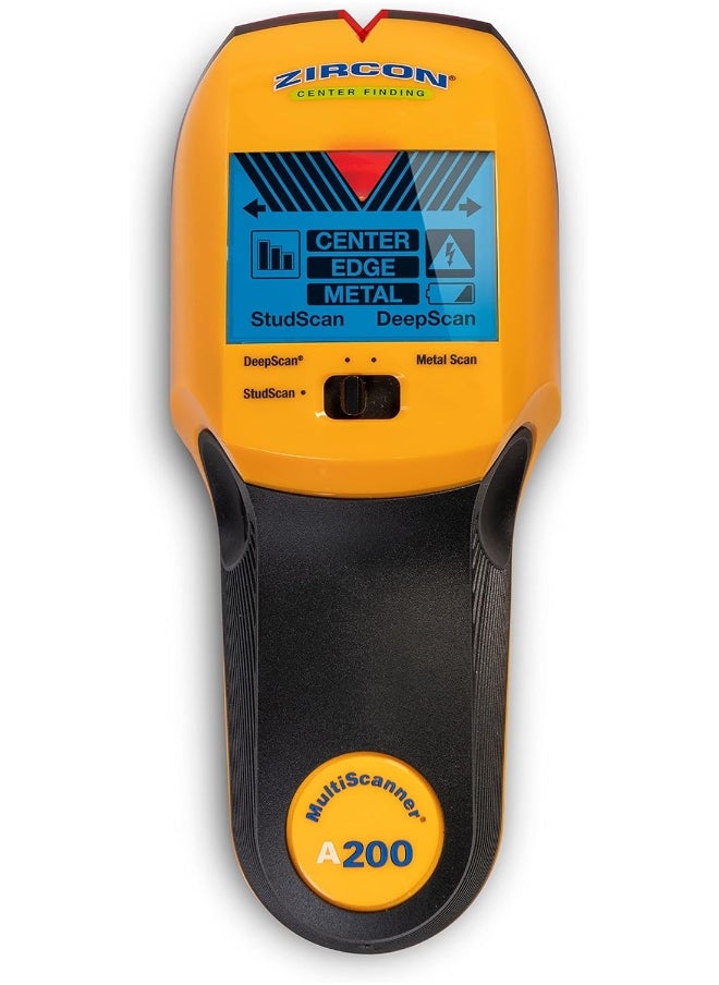 Zircon - Zircon Multiscanner A200 Electronic Wall Scanner/Metal Detector/Live AC Wire Detection With SpotLite Pointer - Image 1