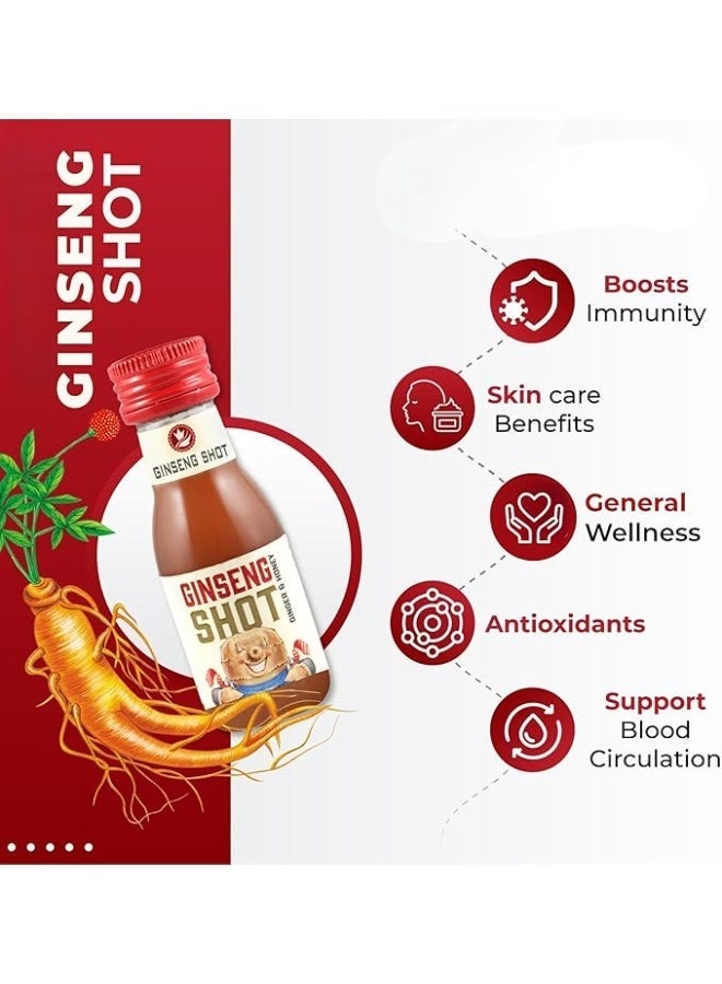 ذا جينجر بيبول شوت الجنسنغ 30 مل مجموعة من 6 عبوات - Image 4