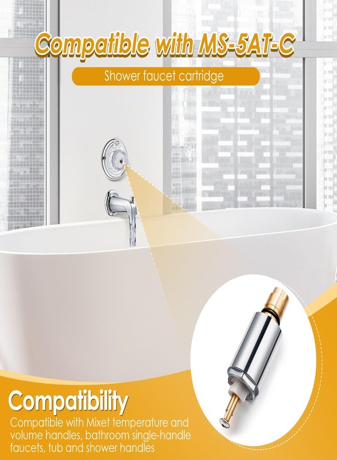 Dreyoo عبوة واحدة من خراطيش الاستحمام Dreyoo متوافقة مع MS-5AT-C، متوافقة مع صنابير الحمام ذات المقبض الواحد Mixet، خرطوشة صمام الاستحمام، مجموعة إصلاح الصنبور الواحد لتطبيقات المياه الساخنة والباردة - Image 2