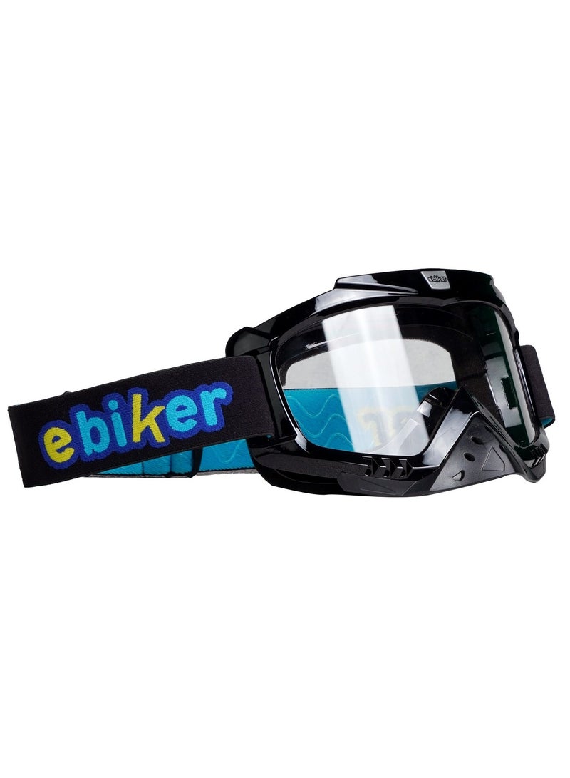 Generic 1 Pair of Ebiker Anti-Scratch, Windproof Motorcycle Dirt Bike Goggles for Men and Women  - Image 1