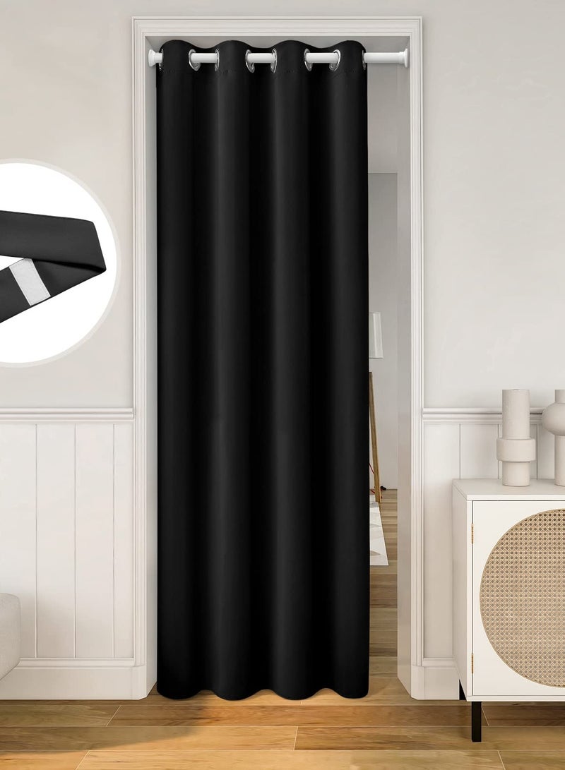 KYD 1 Panel Blackout Curtains,Darkening Curtains Decorative Thread Foil Blackout Curtains, Thermal Insulated Room Darkening Curtains for Bedroom Living Room 214x132 cm - Image 1