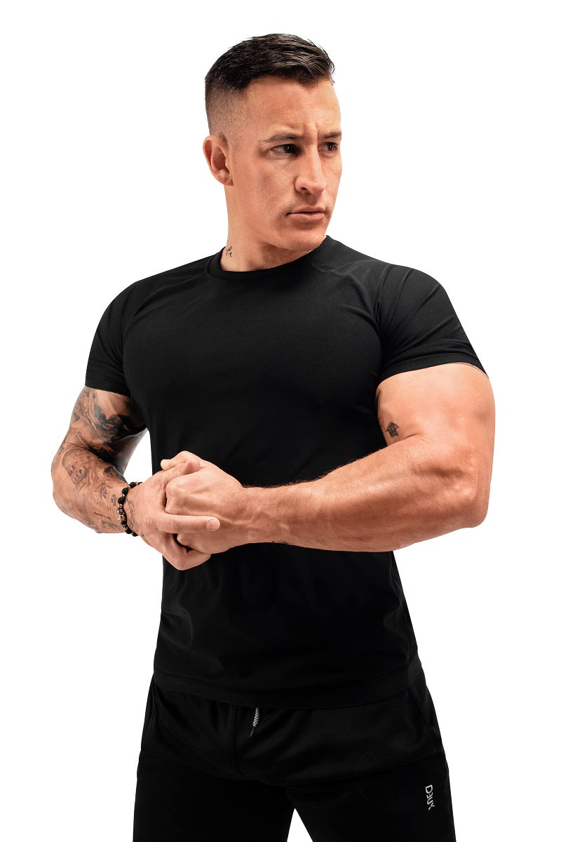 FUXERT Sauna Shirt for Men Sweat Sauna Suit for Gym Exercise Compression Shirt Workout Shapewear (SOBK L) - Image 2