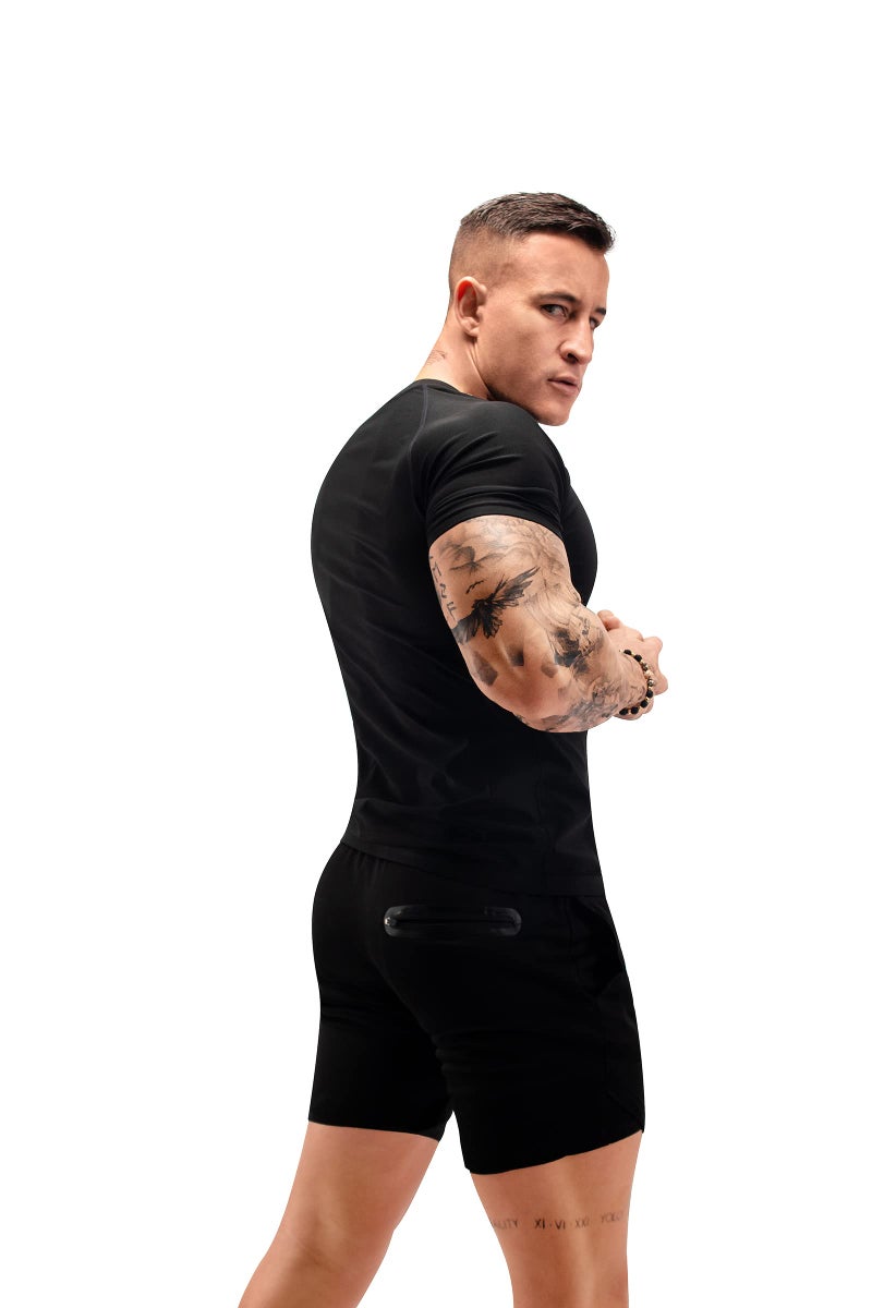 FUXERT Sauna Shirt for Men Sweat Sauna Suit for Gym Exercise Compression Shirt Workout Shapewear (SOBK L) - Image 4