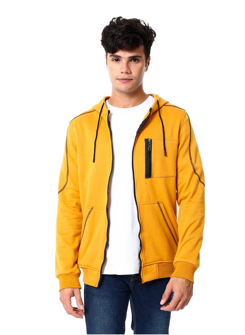 Caesar - Mens Front Pockets Zipped Hoodie - Image 1