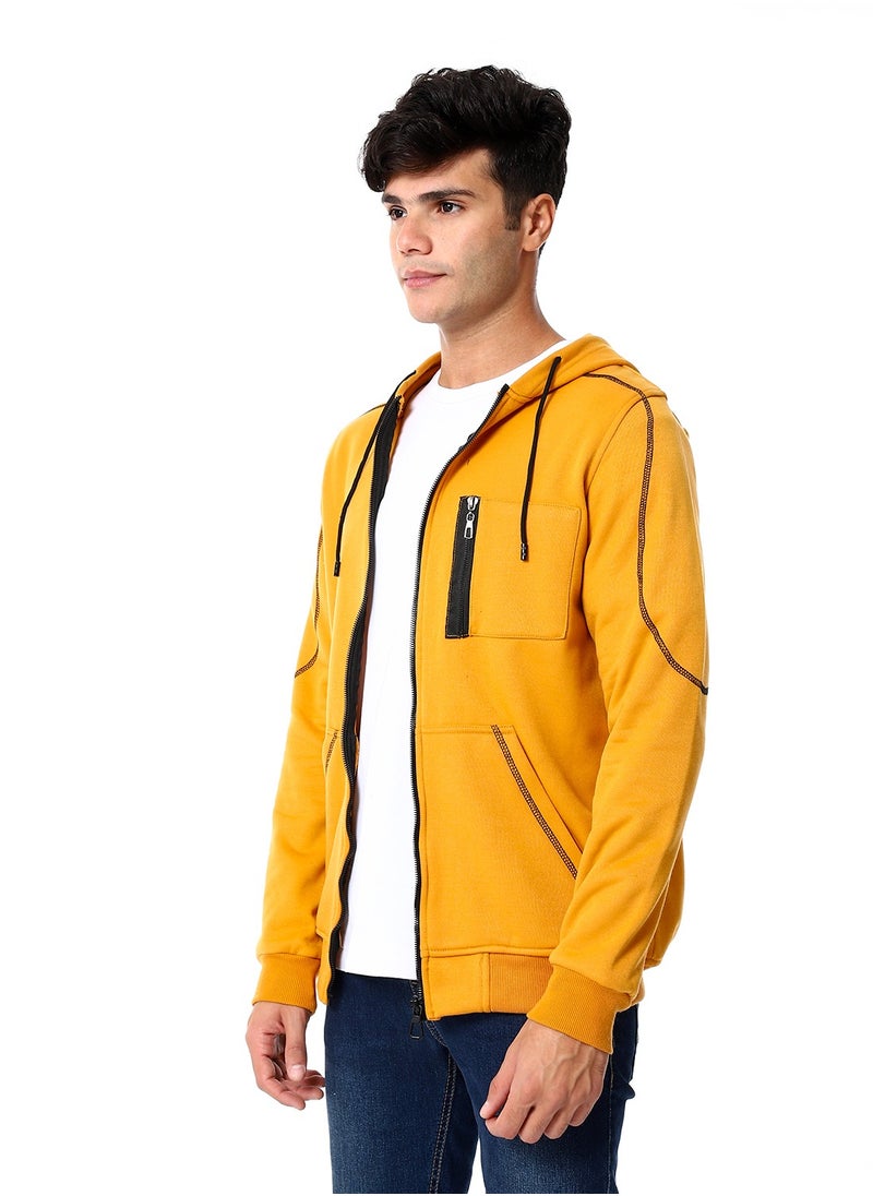 Caesar - Mens Front Pockets Zipped Hoodie - Image 1