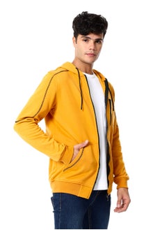 Caesar Mens Front Pockets Zipped Hoodie  - Image 2