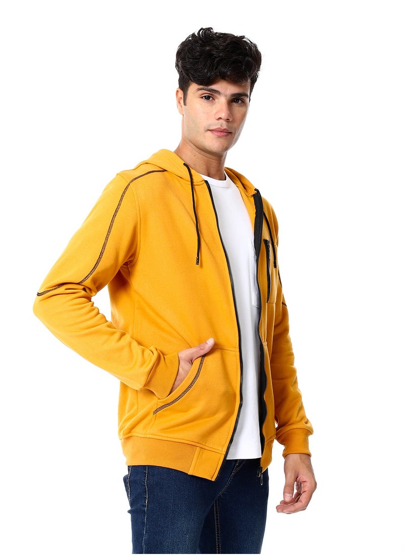 Caesar - Mens Front Pockets Zipped Hoodie - Image 1