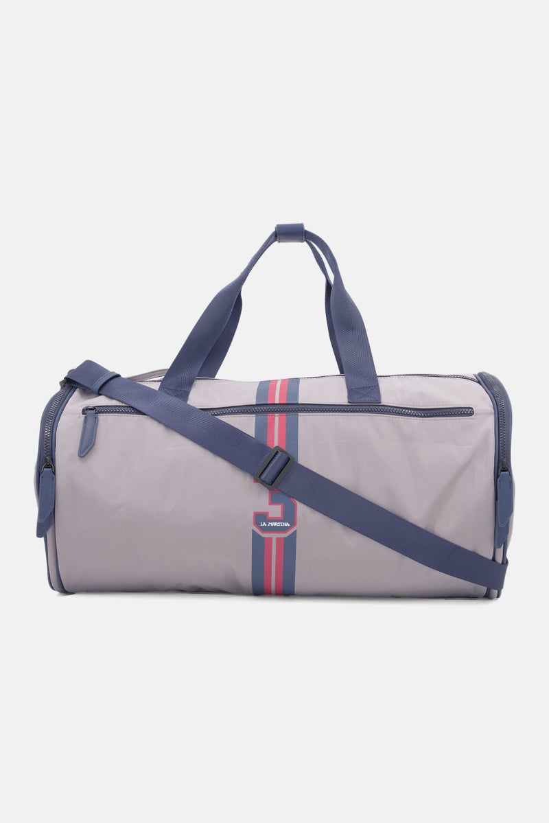 La Martina Men Brand Logo Travel Bag 53 L x 28 H x 28 W cm, Grey Combo  - Image 1