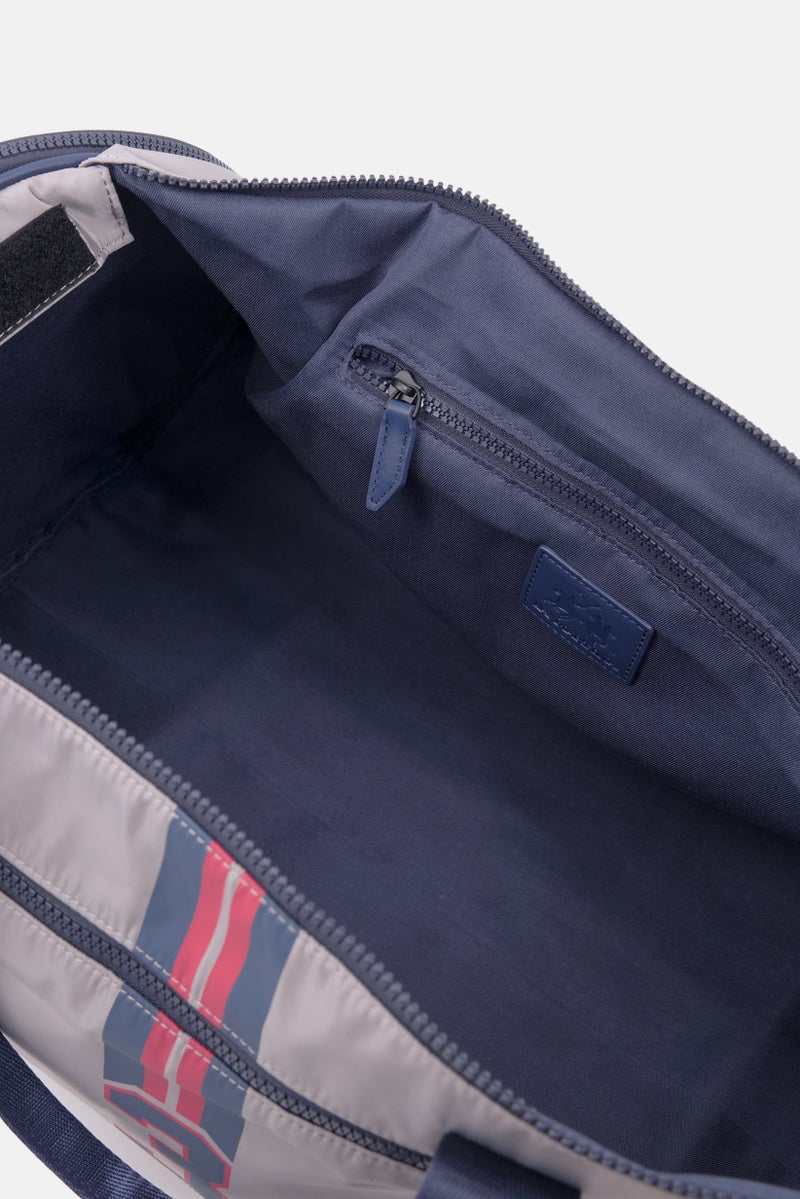 La Martina Men Brand Logo Travel Bag 53 L x 28 H x 28 W cm, Grey Combo  - Image 5