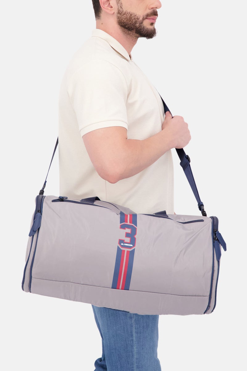 La Martina Men Brand Logo Travel Bag 53 L x 28 H x 28 W cm, Grey Combo  - Image 2