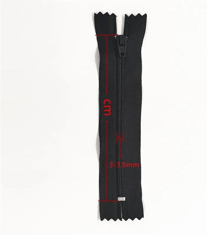 Zipper 10Pcs 3# 7.5Cm-60Cm (3-24 Inches) Closed Nylon Coil Zipper Suitable for Clothes Zippers for Sewing 20 Colors(Rose red,30cm) - Image 4