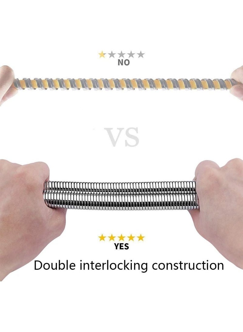 G851-20 Universal Shower Hose, Flexible Pipe Tube, 200 cm, Stainless Silver - Image 5
