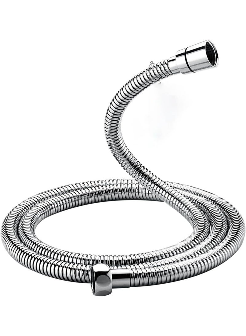 G851-20 Universal Shower Hose, Flexible Pipe Tube, 200 cm, Stainless Silver - Image 1