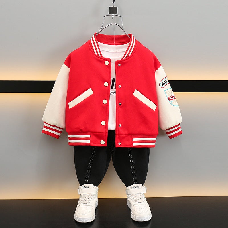 Boys Baseball Suit Baby Spring Jacket Spring Children'S Jacket Little Boy Spring Thin - Image 2