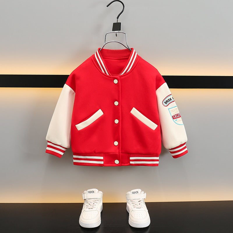 Boys Baseball Suit Baby Spring Jacket Spring Children'S Jacket Little Boy Spring Thin - Image 1