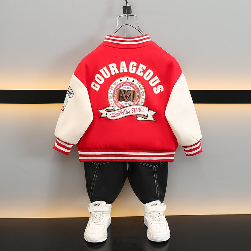 Boys Baseball Suit Baby Spring Jacket Spring Children'S Jacket Little Boy Spring Thin - Image 4