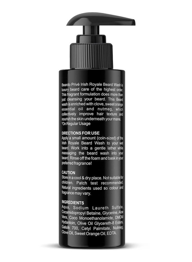 BEARDO Beardo Irish Royale Prive Beard Wash For Men 100 ml Washes and Smoothens the Beard Refreshing Aromatic After-Use Effect Beard Cleanser and Conditioner for Healthy Beard - Image 2