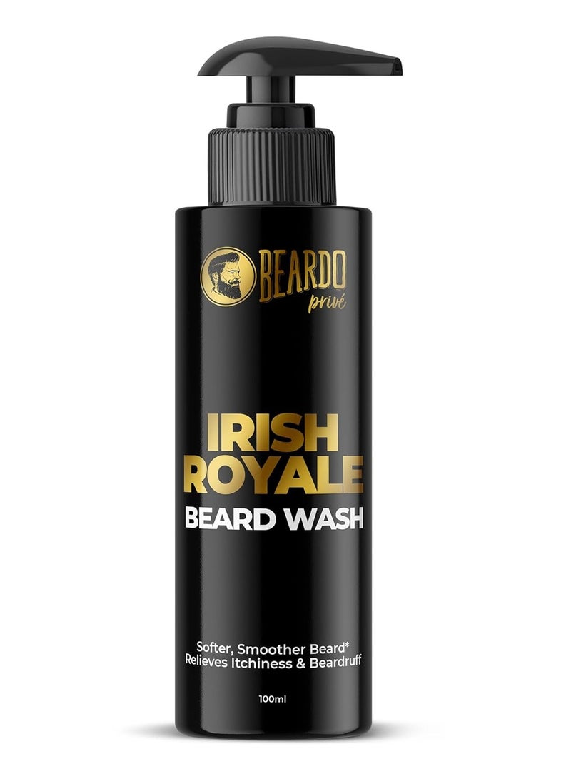 BEARDO Beardo Irish Royale Prive Beard Wash For Men 100 ml Washes and Smoothens the Beard Refreshing Aromatic After-Use Effect Beard Cleanser and Conditioner for Healthy Beard - Image 1