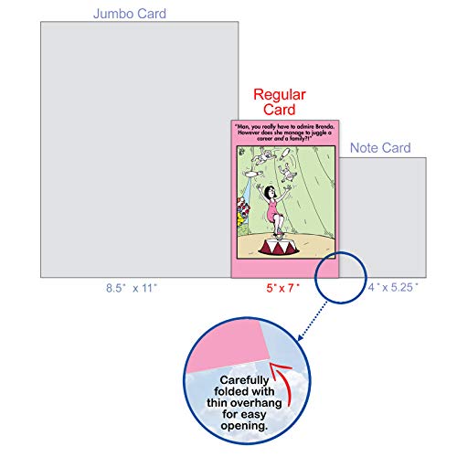 NobleWorks - Hilarious Mothers Day Greeting Card - Cartoon Comic Humor, Funny Card with 5x7 Envelope - Family Juggler 0204 - Image 4
