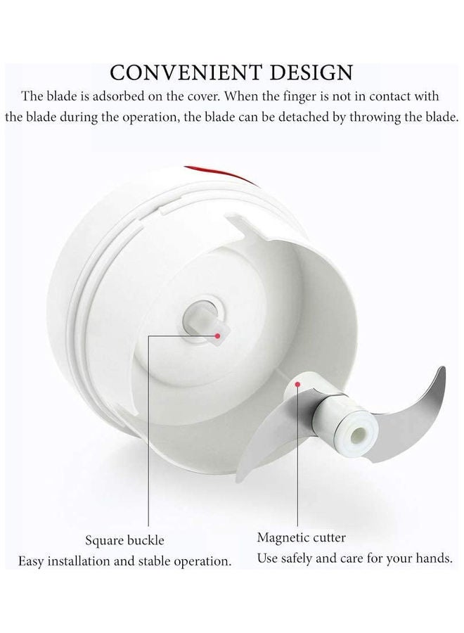 AMERTEER Manual Food Chopper White 170ml - Image 3