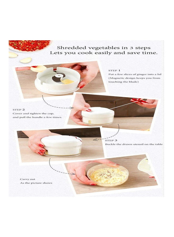 AMERTEER Manual Food Chopper White 170ml - Image 2